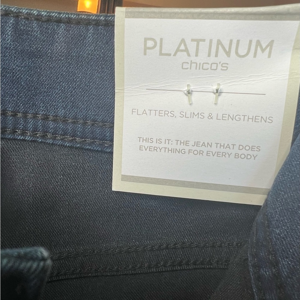 Chicos Platinum Jade Green Slim Leg Pants - Picture 8 of 13